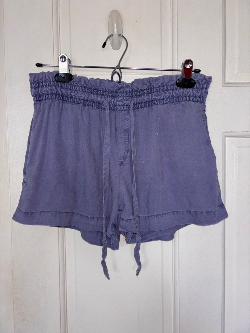 cloth & stone Smocked Light-Blue Pull-On Shorts